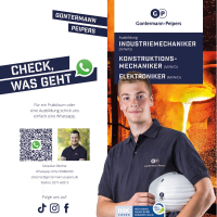 Ausbildung Siegen Gontermann-Peipers Titel Ausbildungsflyer Industriemechaniker Konstruktionsmechaniker Elektroniker